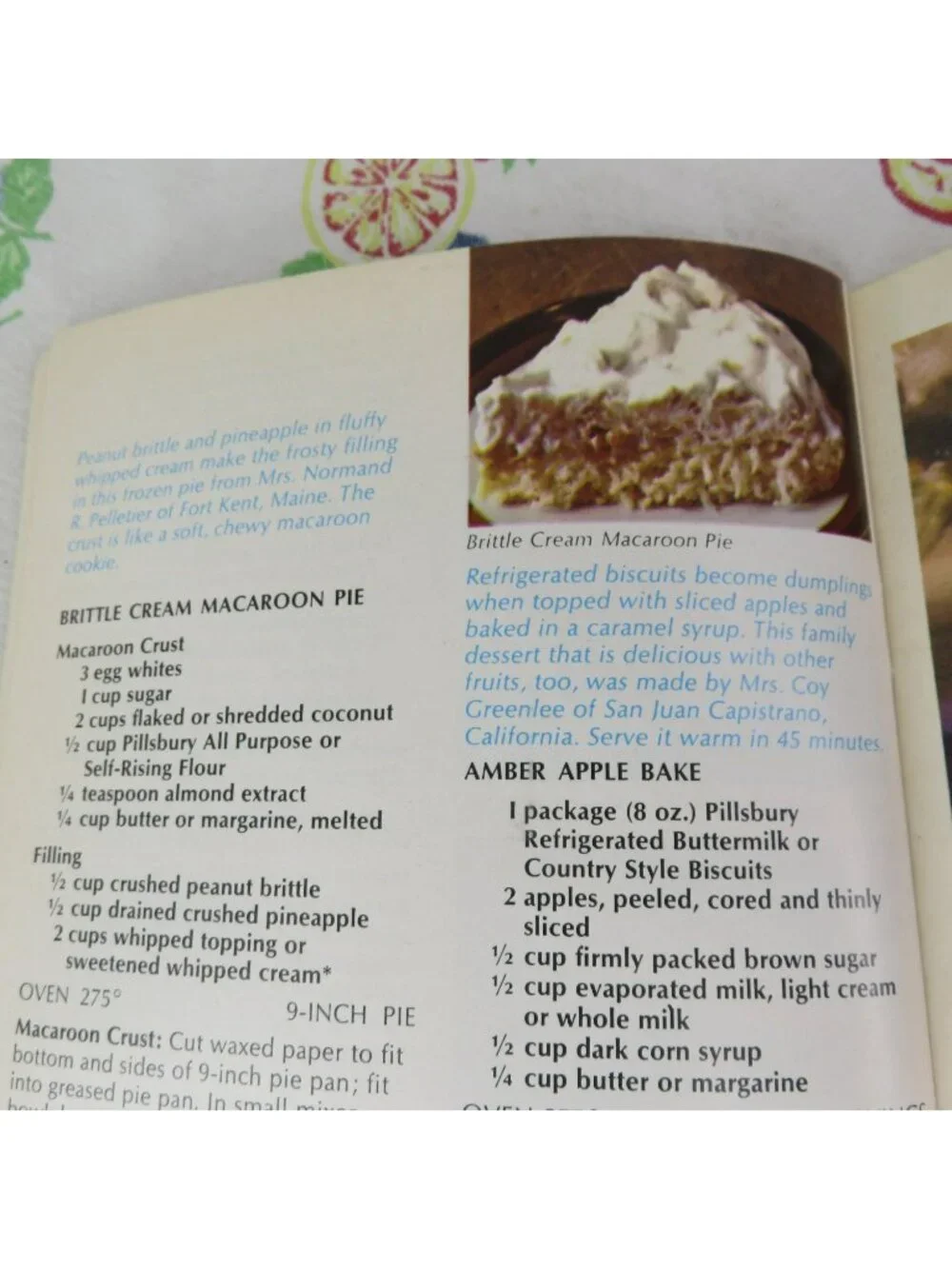 19th and 20th Grand National Pillsbury Bake-Off Cookbooks Booklets Lot of 2